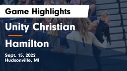 Unity Christian  vs Hamilton  Game Highlights - Sept. 15, 2022
