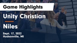 Unity Christian  vs Niles  Game Highlights - Sept. 17, 2022