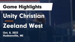 Unity Christian  vs Zeeland West  Game Highlights - Oct. 8, 2022