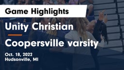 Unity Christian  vs Coopersville varsity Game Highlights - Oct. 18, 2022
