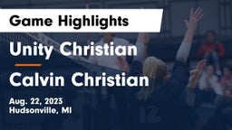 Unity Christian  vs Calvin Christian  Game Highlights - Aug. 22, 2023