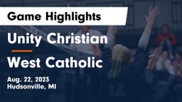 Unity Christian  vs West Catholic  Game Highlights - Aug. 22, 2023
