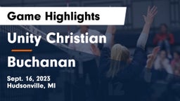 Unity Christian  vs Buchanan Game Highlights - Sept. 16, 2023