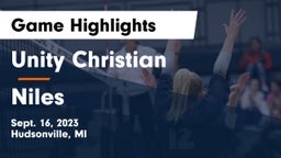 Unity Christian  vs Niles Game Highlights - Sept. 16, 2023
