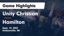 Unity Christian  vs Hamilton  Game Highlights - Sept. 19, 2023