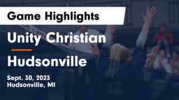 Unity Christian  vs Hudsonville Game Highlights - Sept. 30, 2023