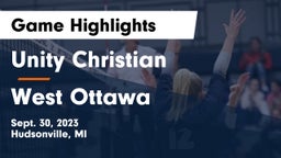 Unity Christian  vs West Ottawa Game Highlights - Sept. 30, 2023