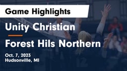 Unity Christian  vs Forest Hils Northern Game Highlights - Oct. 7, 2023