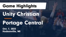 Unity Christian  vs Portage Central  Game Highlights - Oct. 7, 2023