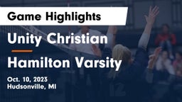 Unity Christian  vs Hamilton Varsity Game Highlights - Oct. 10, 2023