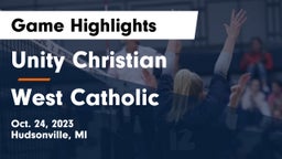 Unity Christian  vs West Catholic  Game Highlights - Oct. 24, 2023