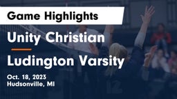 Unity Christian  vs Ludington Varsity Game Highlights - Oct. 18, 2023