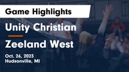 Unity Christian  vs Zeeland West Game Highlights - Oct. 26, 2023