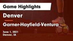 Denver  vs Garner-Hayfield-Ventura  Game Highlights - June 1, 2021