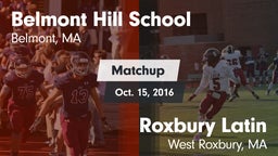 Matchup: Belmont Hill vs. Roxbury Latin  2016