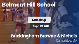 Matchup: Belmont Hill vs. Buckingham Browne & Nichols  2017