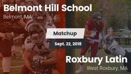 Matchup: Belmont Hill vs. Roxbury Latin  2018