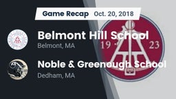 Recap: Belmont Hill School vs. Noble & Greenough School 2018