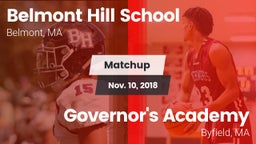 Matchup: Belmont Hill vs. Governor's Academy  2018