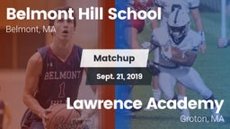 Matchup: Belmont Hill vs. Lawrence Academy  2019