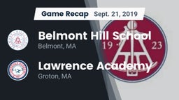 Recap: Belmont Hill School vs. Lawrence Academy  2019