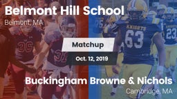 Matchup: Belmont Hill vs. Buckingham Browne & Nichols  2019