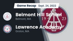 Recap: Belmont Hill School vs. Lawrence Academy 2022