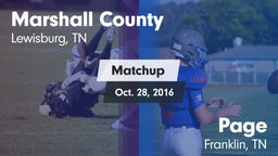 Matchup: Marshall County vs. Page  2016