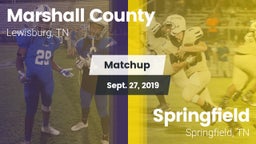 Matchup: Marshall County vs. Springfield  2019