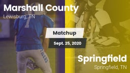 Matchup: Marshall County vs. Springfield  2020