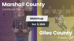 Matchup: Marshall County vs. Giles County  2020