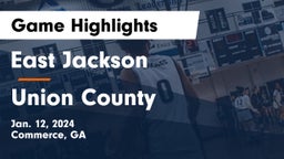 East Jackson  vs Union County  Game Highlights - Jan. 12, 2024