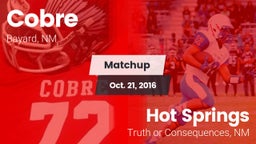 Matchup: Cobre vs. Hot Springs  2016