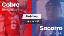 Matchup: Cobre vs. Socorro  2016