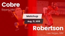 Matchup: Cobre vs. Robertson  2018