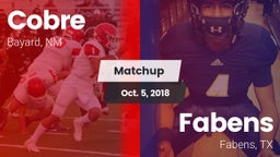 Matchup: Cobre vs. Fabens  2018