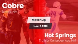 Matchup: Cobre vs. Hot Springs  2018