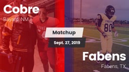 Matchup: Cobre vs. Fabens  2019