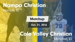 Matchup: Nampa Christian vs. Cole Valley Christian  2016