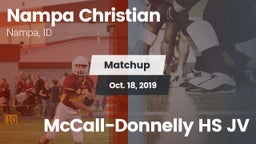 Matchup: Nampa Christian vs. McCall-Donnelly HS JV 2019