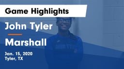 John Tyler  vs Marshall  Game Highlights - Jan. 15, 2020