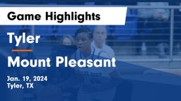 Tyler  vs Mount Pleasant  Game Highlights - Jan. 19, 2024