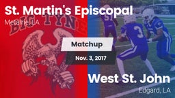 Matchup: St. Martin's Episcop vs. West St. John  2017