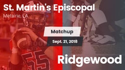 Matchup: St. Martin's Episcop vs. Ridgewood 2018