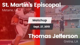 Matchup: St. Martin's Episcop vs. Thomas Jefferson  2019