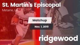 Matchup: St. Martin's Episcop vs. ridgewood 2019