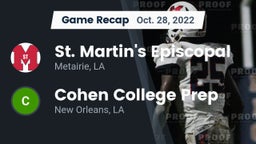 Recap: St. Martin's Episcopal  vs. Cohen College Prep 2022
