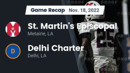 Recap: St. Martin's Episcopal  vs. Delhi Charter  2022