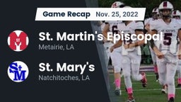 Recap: St. Martin's Episcopal  vs. St. Mary's  2022