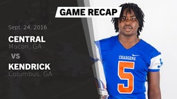 Recap: Central  vs. Kendrick  2016